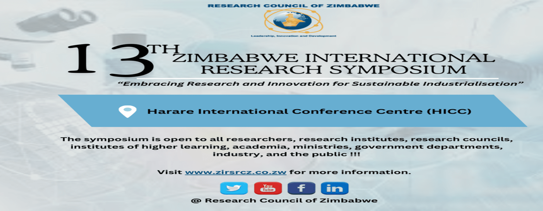 13th ZIMBABWE INTERNATIONAL RESEARCH SYMPOSIUM