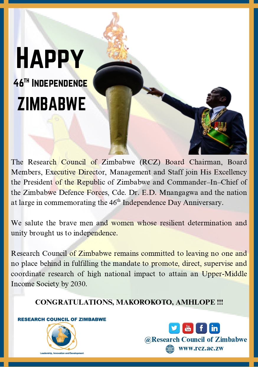 HAPPY 46TH INDEPENDENCE ZIMBABWE